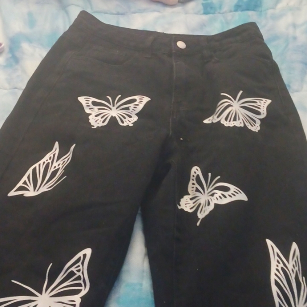 Black Butterfly jeans